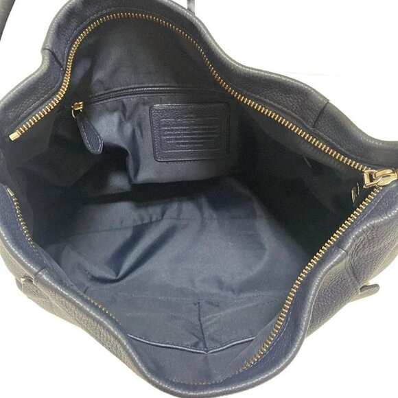 Auth COACH Pebbled Leather Scout Hobo 34312 Dark Navy Leather - Handbag - Picture 5 of 8